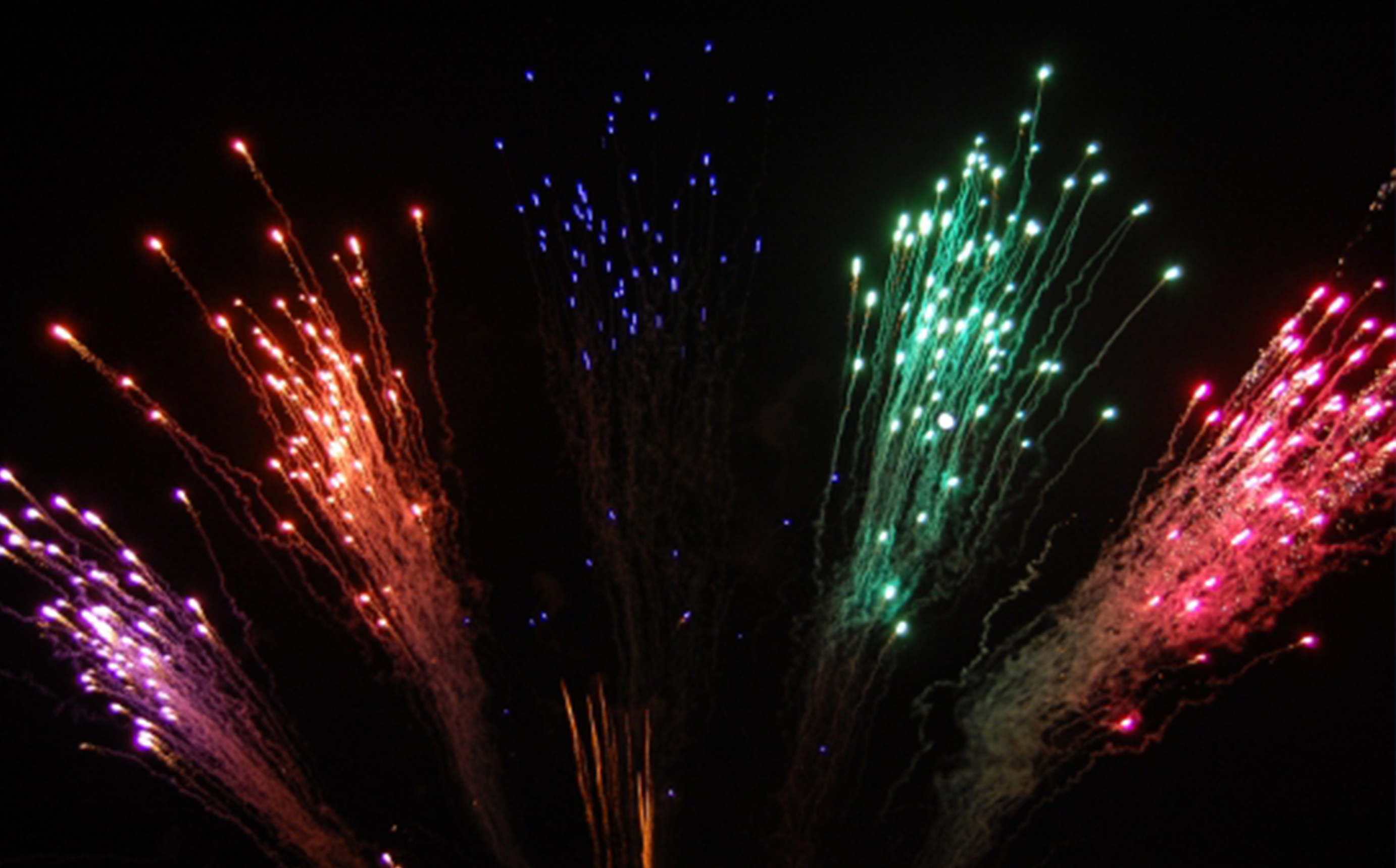 A Fireworks Solutions Limited display, with a multi-coloured fireworks