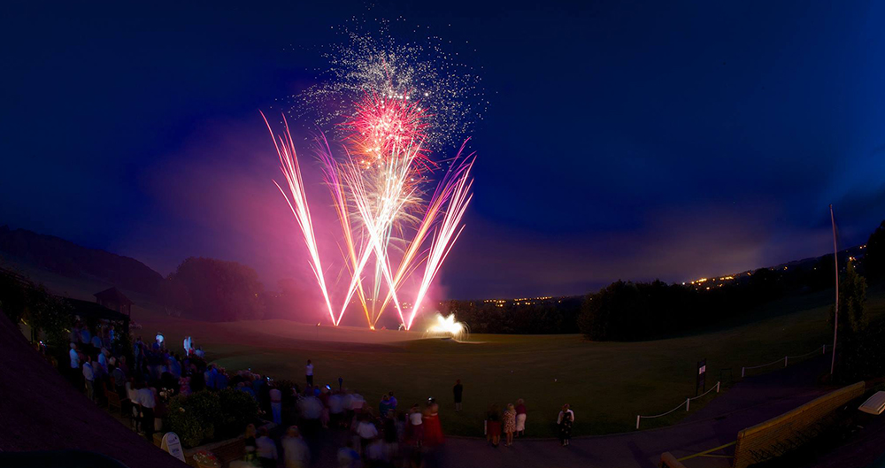 Large beautiful display at Dudsbury Golf Club in Bournemouth, Dorset