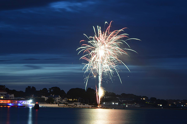 Waterfront firework display