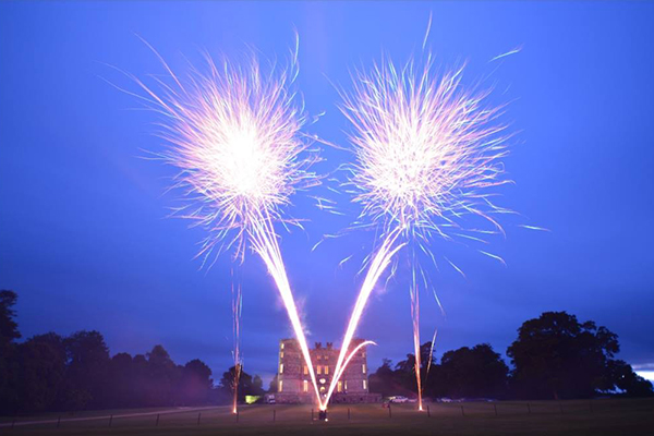 Wedding Fireworks at Lulworth Castle in Wareham, Dorset