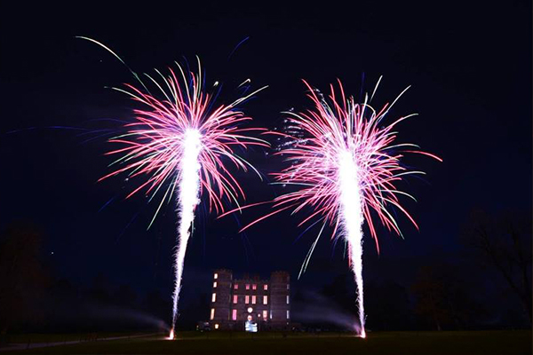 Wedding Fireworks at Lulworth Castle in Wareham, Dorset