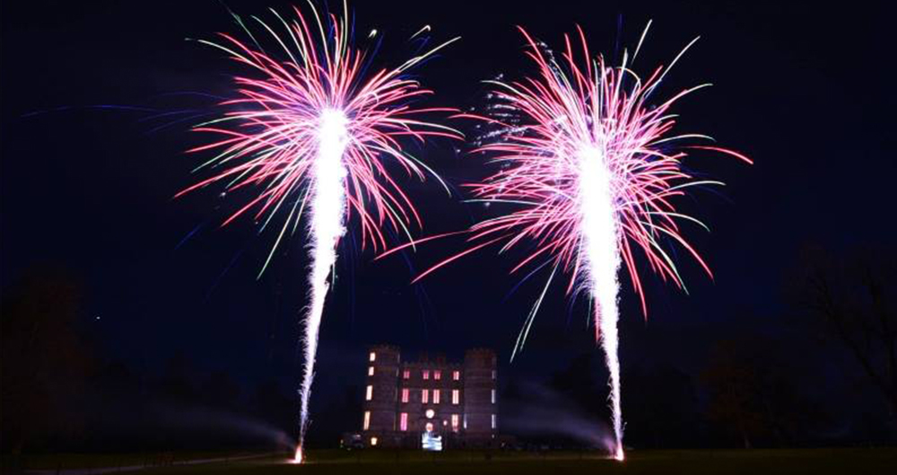 Wedding Fireworks at Lulworth Castle in Wareham, Dorset